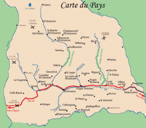 Carte accès Puget-Théniers